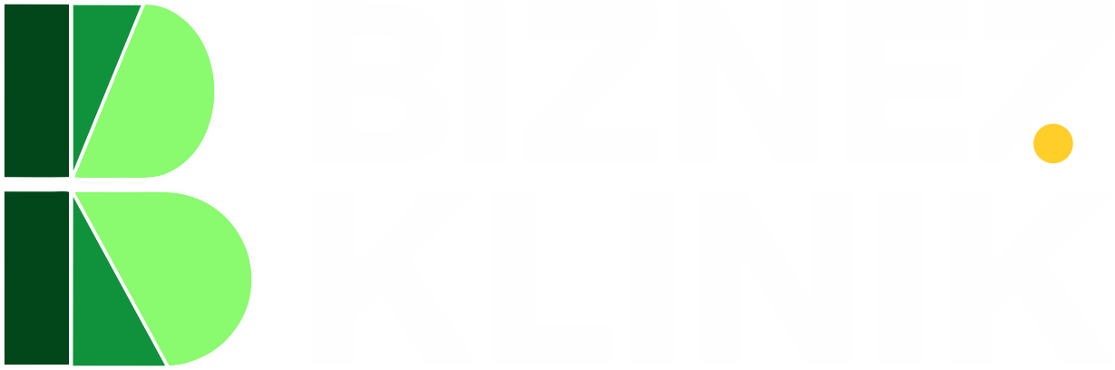 Biznez Klinik logo in white